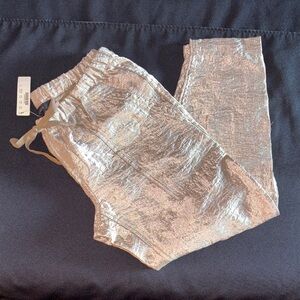 ✨J. Crew Metallic Champagne Gold Pull-On Pants. Size 6. New with tags!